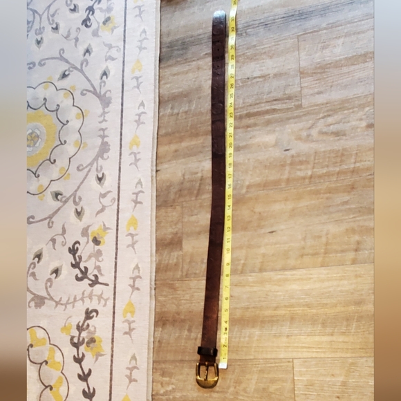 Levi's Vintage Brown Leather Belt with Brass Buckle Medium/27-31⚜️🤎⚜️ - Picture 4 of 8